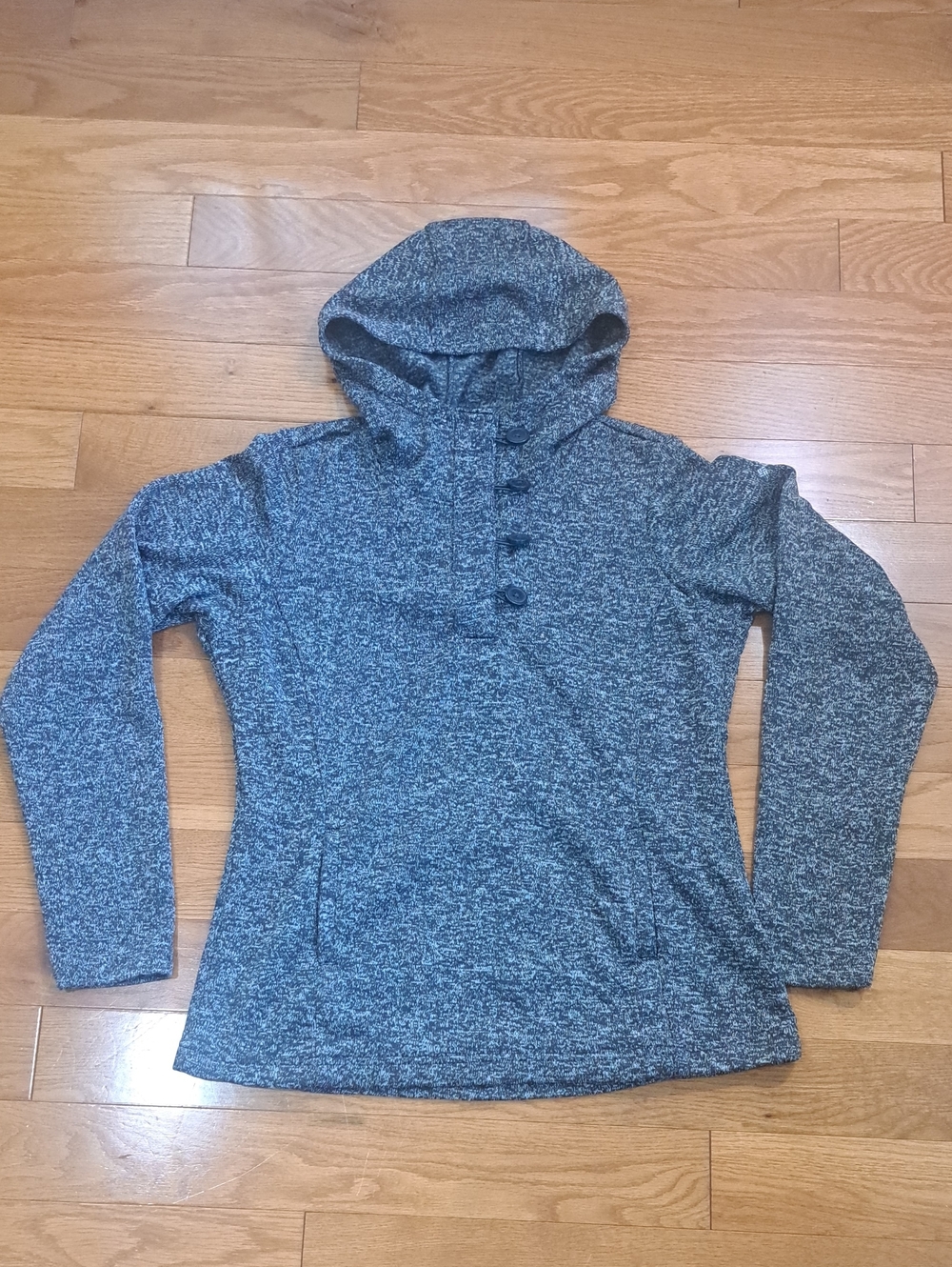 Columbia Darling Days Gray Marled Button Up Hoodie